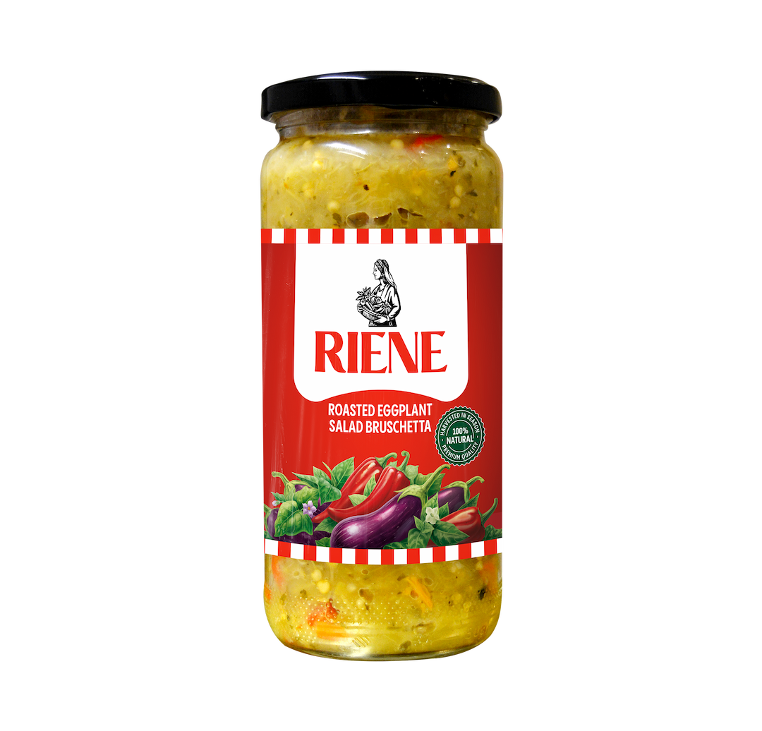 سلطة باذنجان مشوي Bruschetta Riene