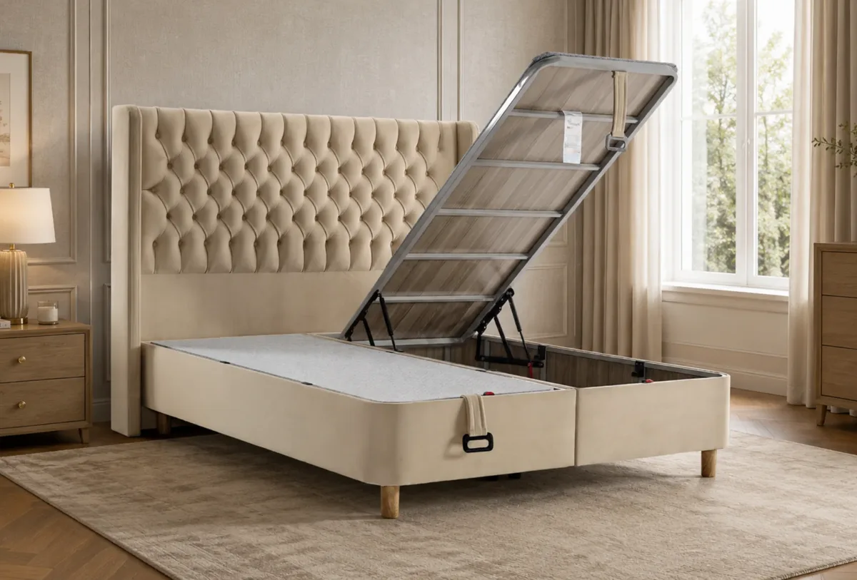 Daisy bed base with headboard