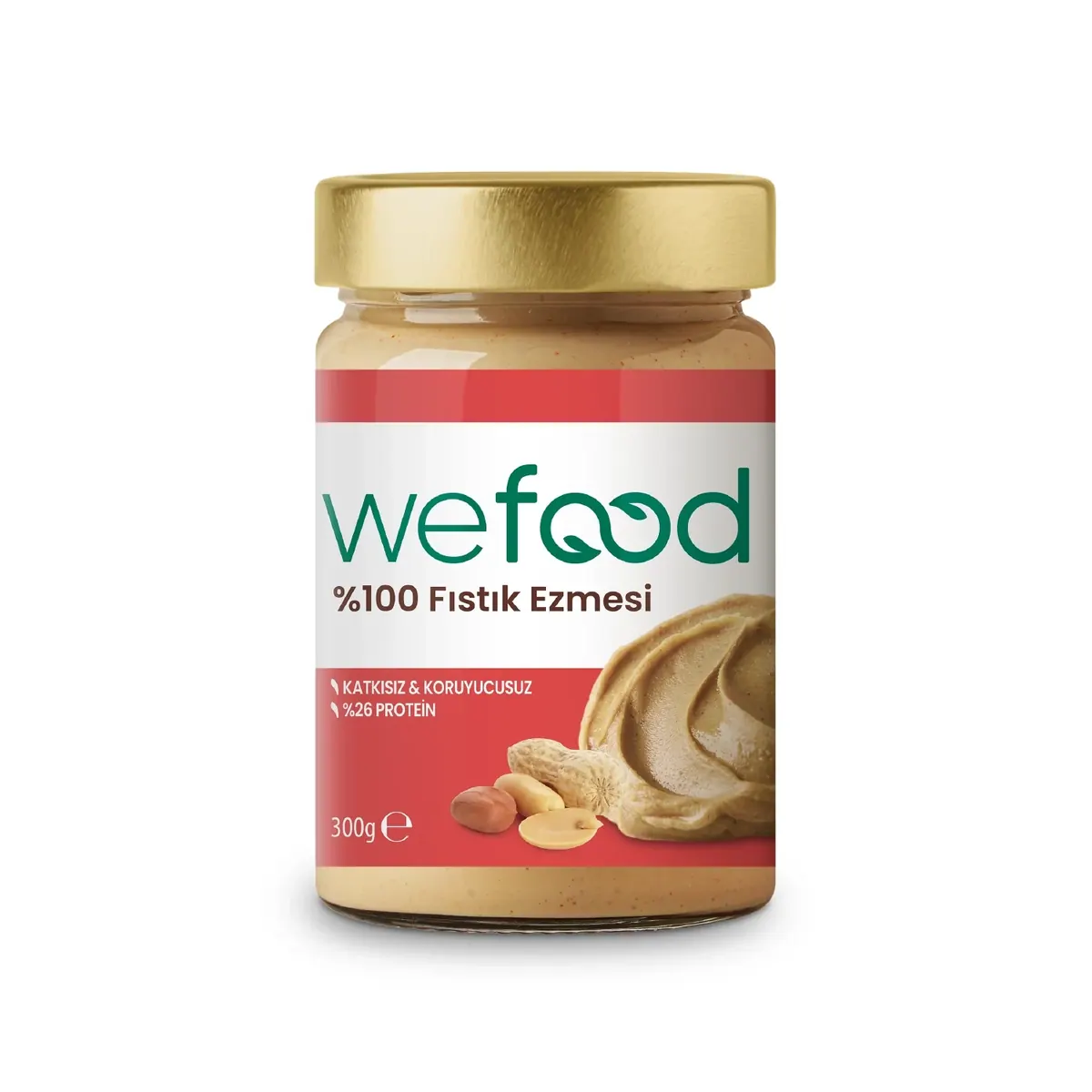 Wefood No Added Sugar Plain 100% Peanut Butter 300 g