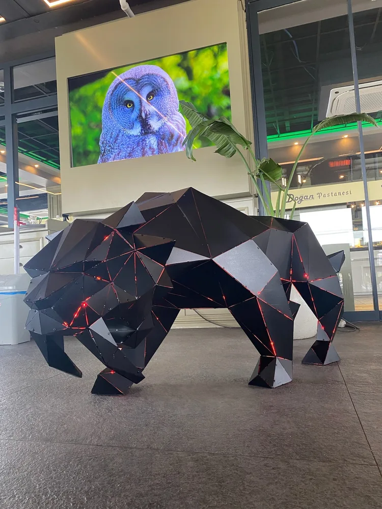 Sabertooth Metal Sculpture