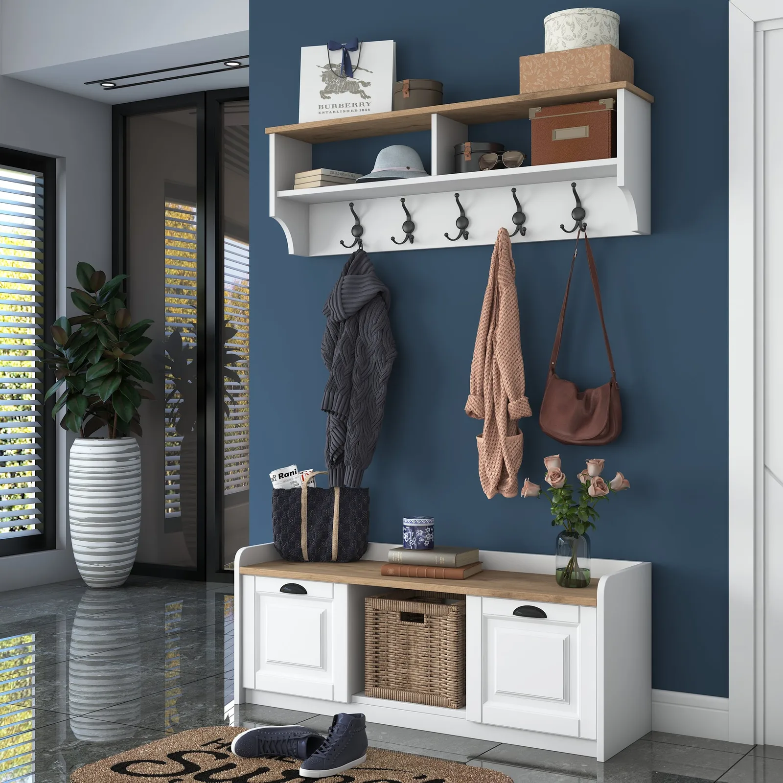 Rani P2 M1 hall unit with shoe cabinet