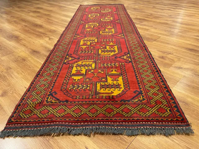 Afghan Kargai Hand-Woven Carpet Runner