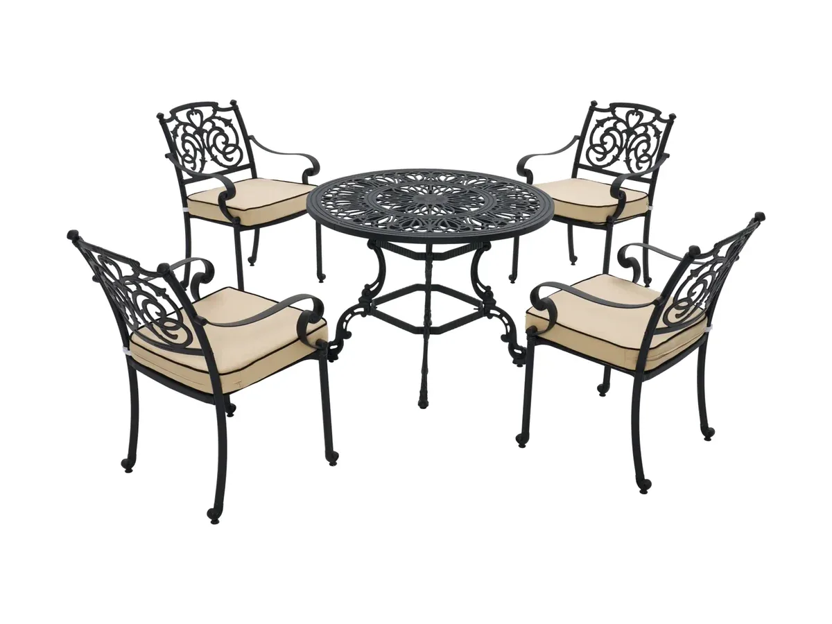 Aden round outdoor dining set Ø100 cm
