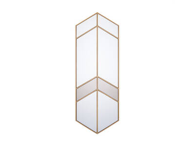 Mirror with Gold Metal Frame 50x140