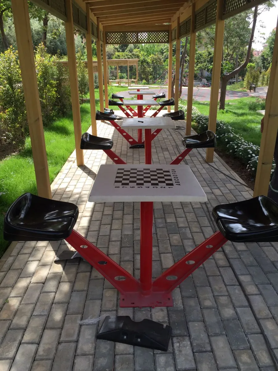 Outdoor chess tables