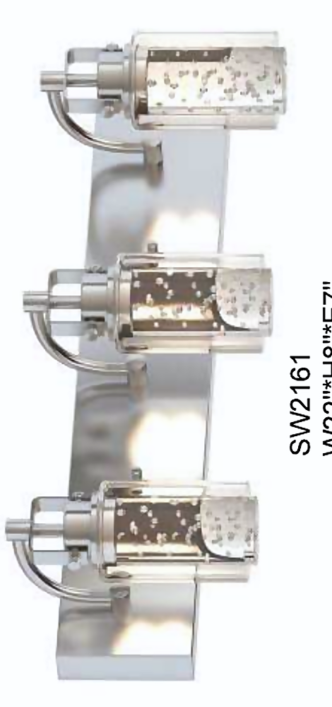 Crystal Bubble LED Wall Mirror Light, Triple (W22")