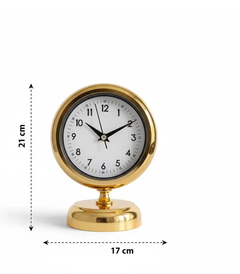 Metal Gold Table Clock