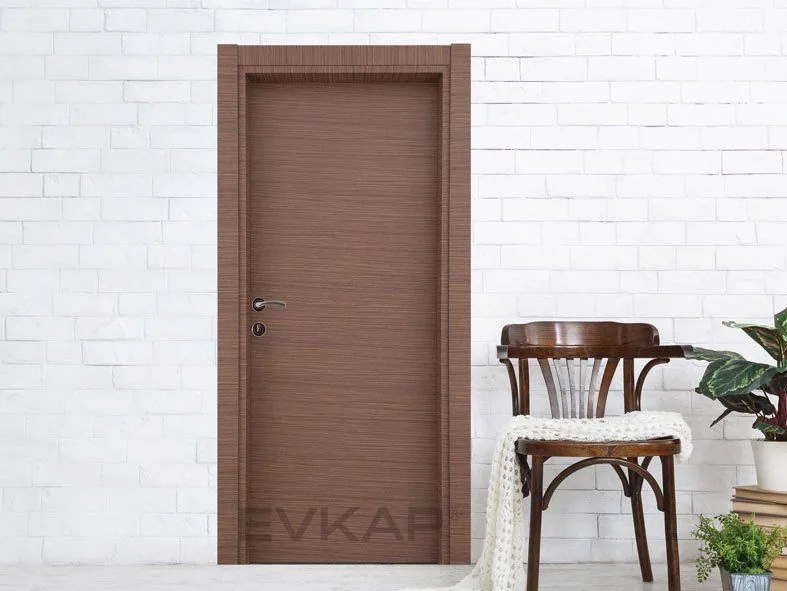 Horizontal Alpi Walnut Wooden Internal PVC Door
