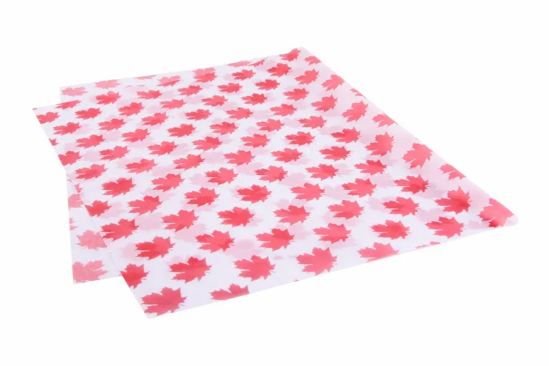 Printed tissue paper 17 gr red one-color