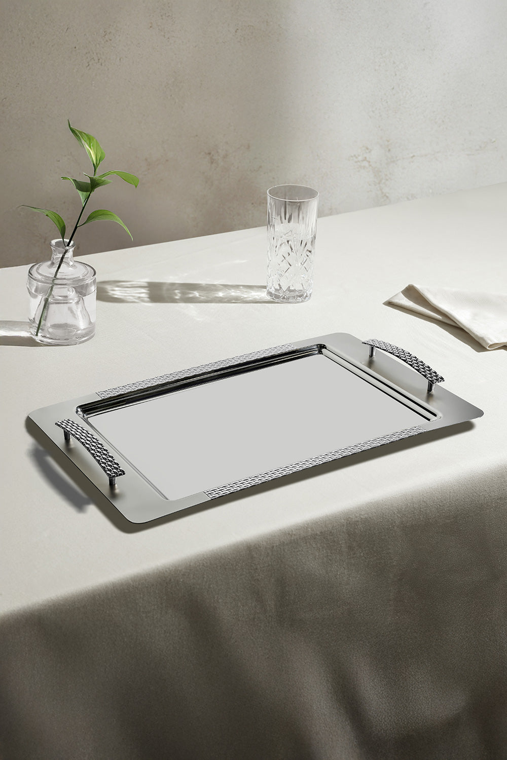 Sirma Satin Steel Tea Tray