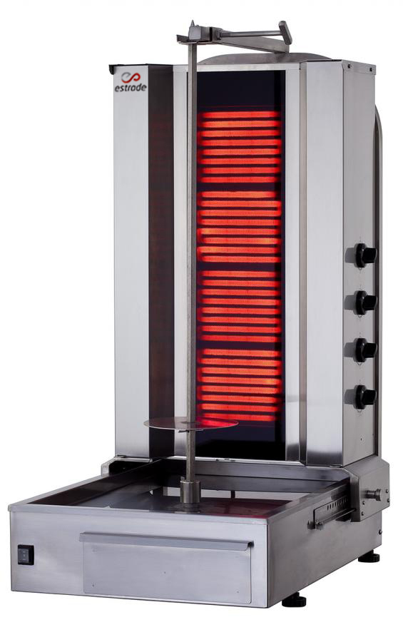 Estrade V-Shaped Electric Doner Grill with Bottom Motor