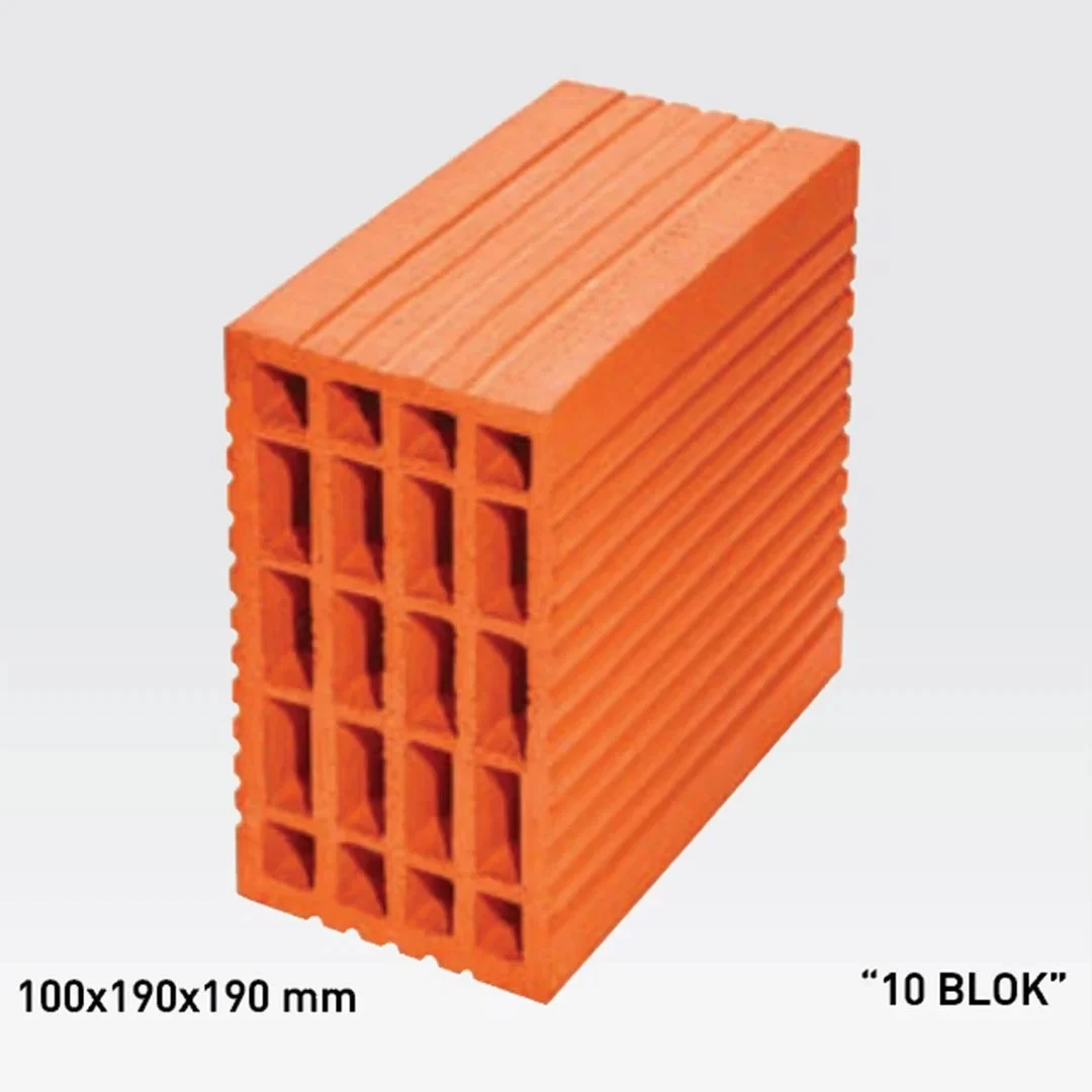 10 Horizontal Perforated Block Brick (100x190x190)