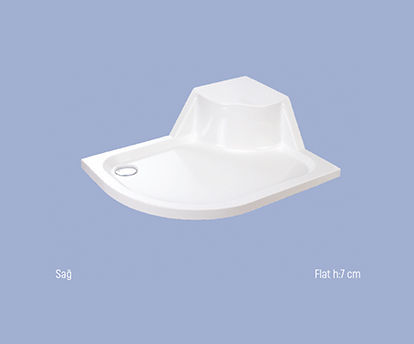 Asymmetric High-Seat Shower Tray (Flat) 90 Series