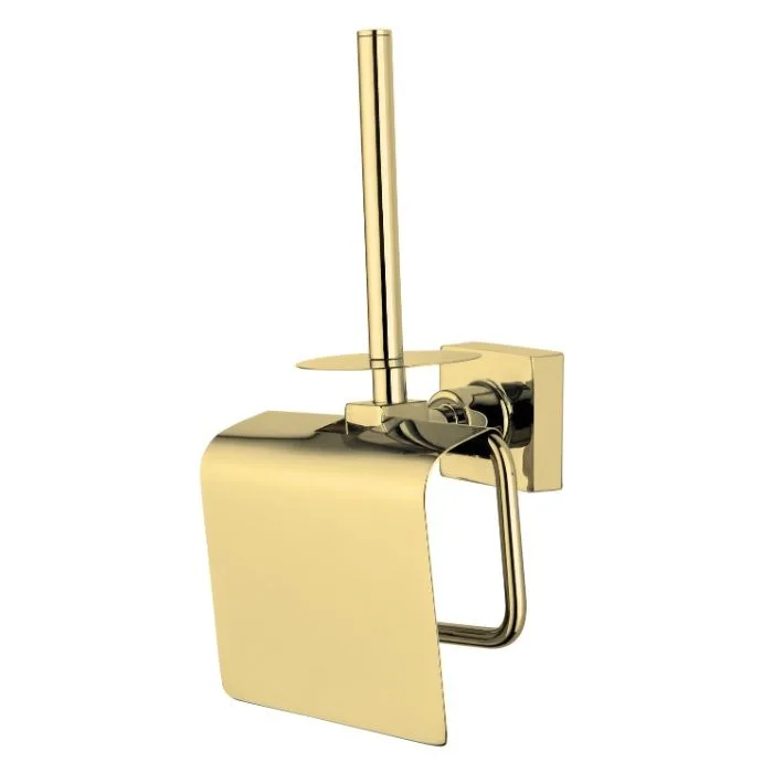 Gold lidded Toilet Paper Holder Puma NV-1007