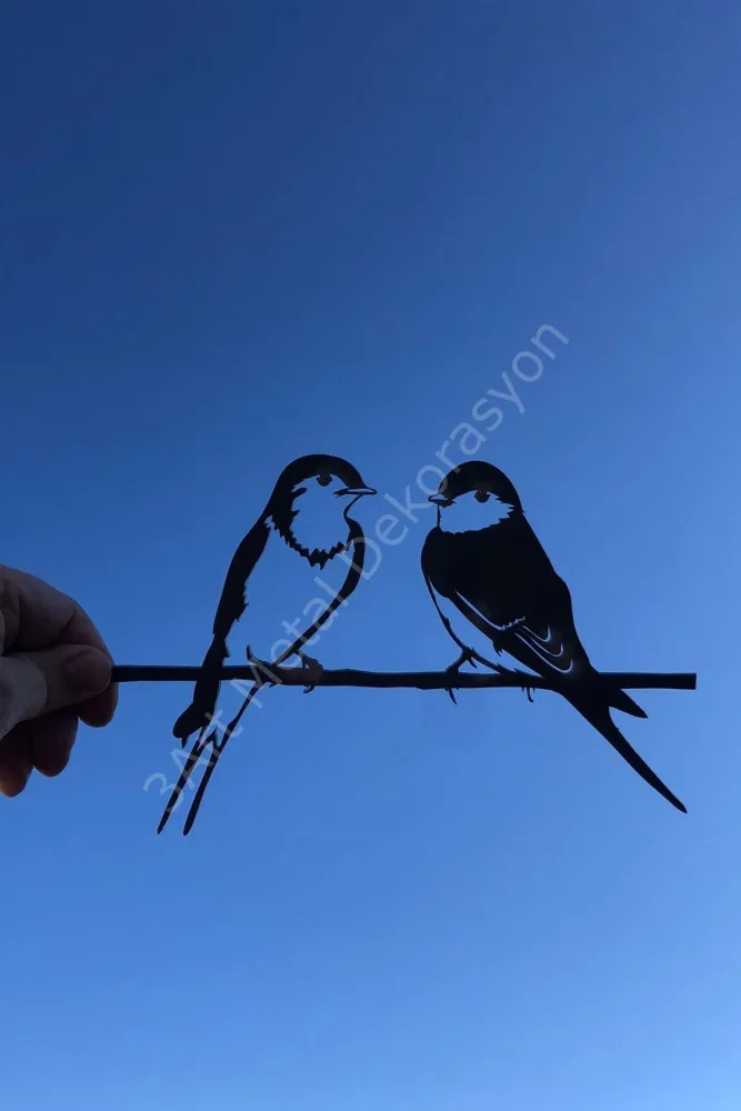 Swallows Metal Decor