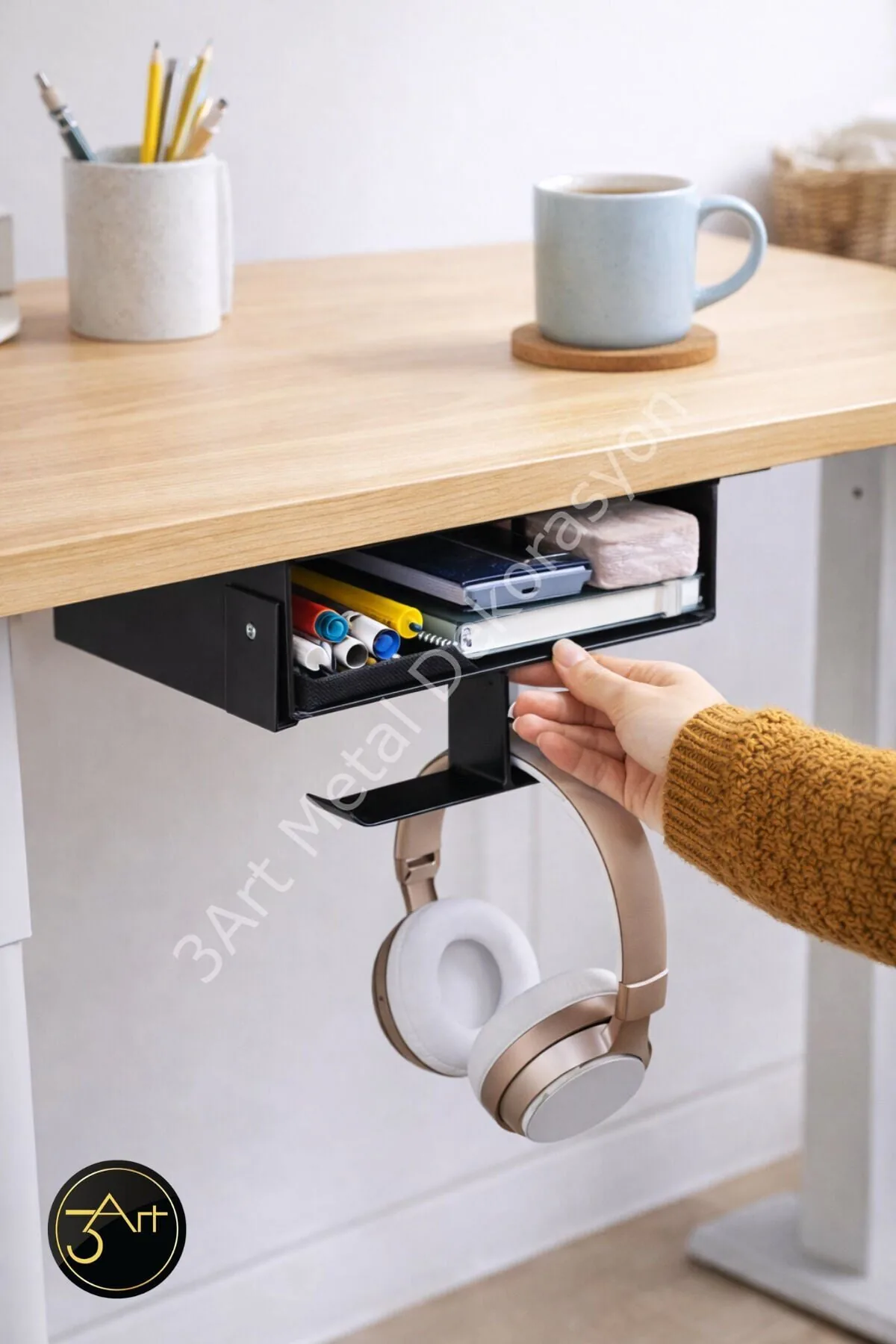 Masa Alti Raf & Organizer metal wall shelf
