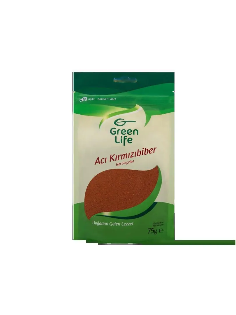 بهارات فلفل أحمر حار مطحون Green Life 75 غ كيس بسحاب