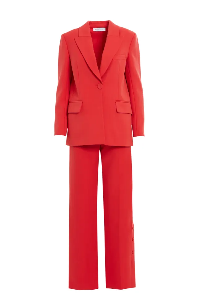 Back Button Detail Pocketed Relaxed Fit Set