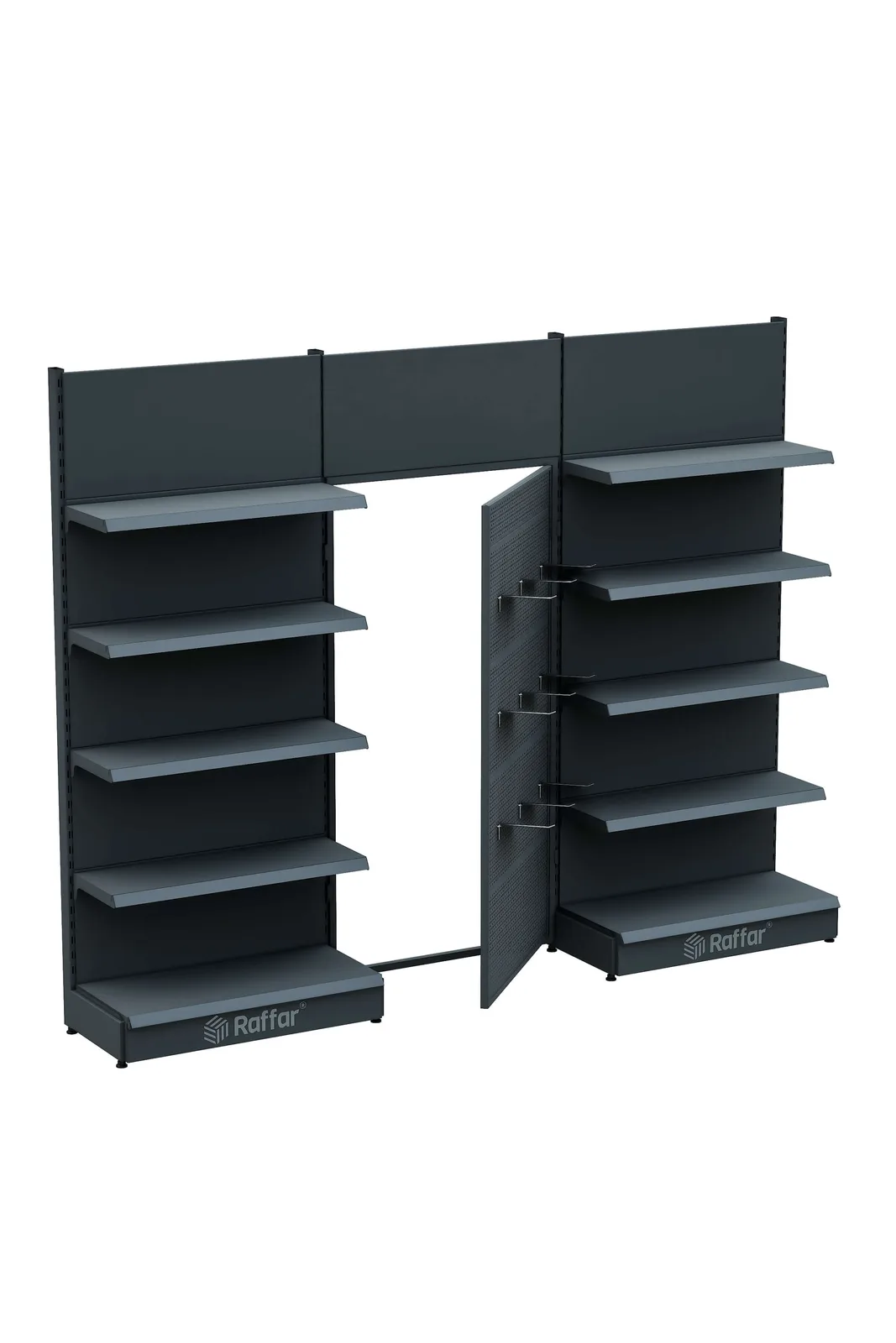 وحدة باب بعمود واحد بلون أنثراسيت (لا تُستخدم وحدها) 90*H220 CM