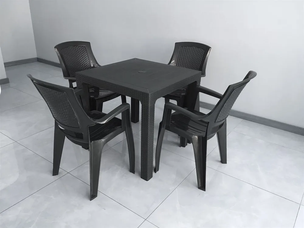 طقم طاولة حديقة بلاستيكي ARIZONA 80×80 Flora