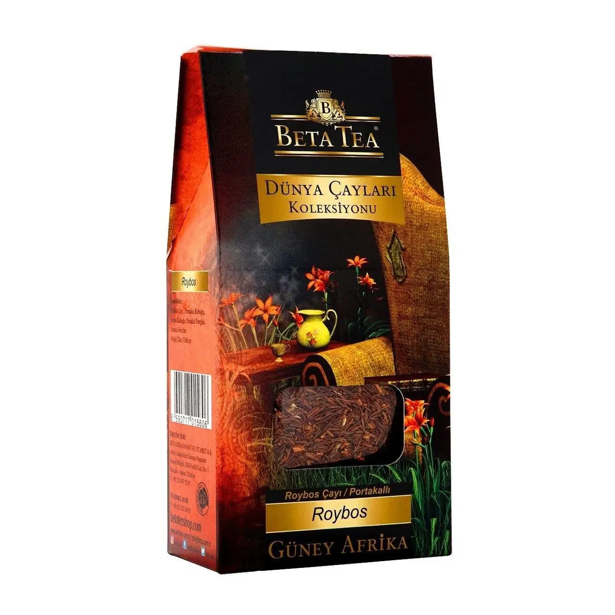 Beta Tea رويبوس بالبرتقال (شاي جنوب أفريقيا) مجموعة شاي العالم 50 غرام
