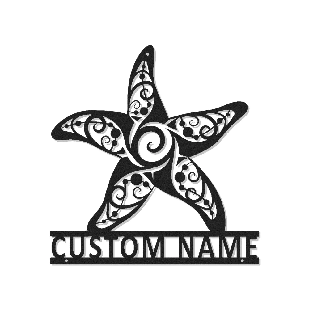 LED Starfish Metal Wall Art