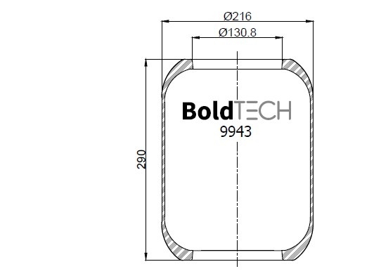 9943 R BoldTech Air Springs for Cab, Seat and Lift Systems, Vehicle Cylindrical Air Springs