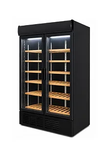 Senox WN-1010 Wine Cooler with Black Canopy and Hinged Doors