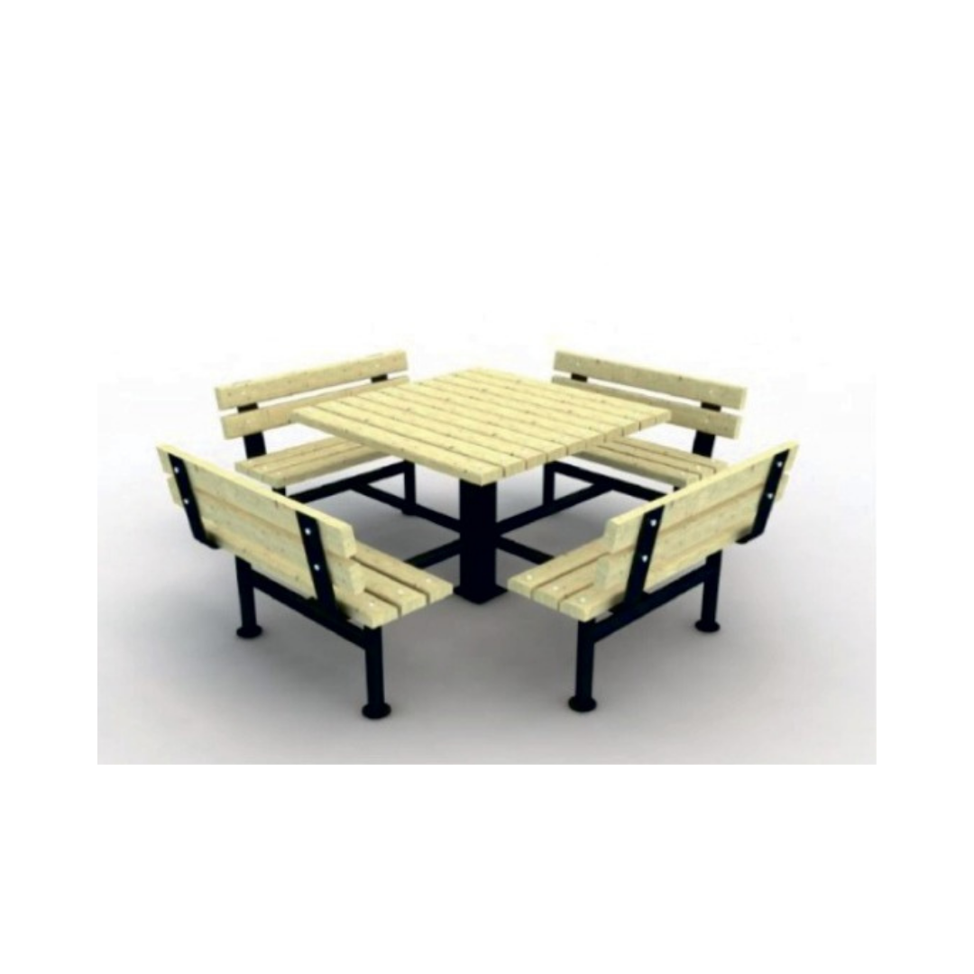 طاولة نزهة بمسند ظهر لأربعة أشخاص ADK-02