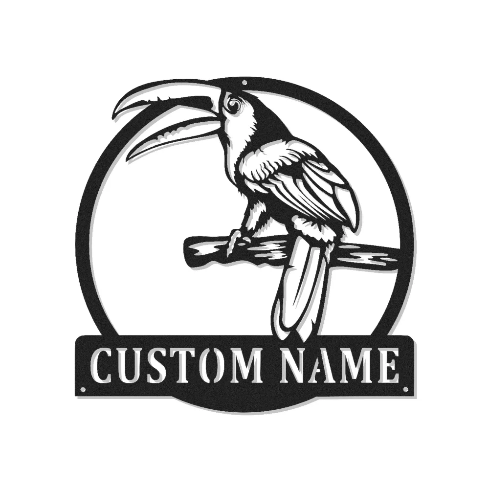 Toucan Metal Wall Art with LED Light