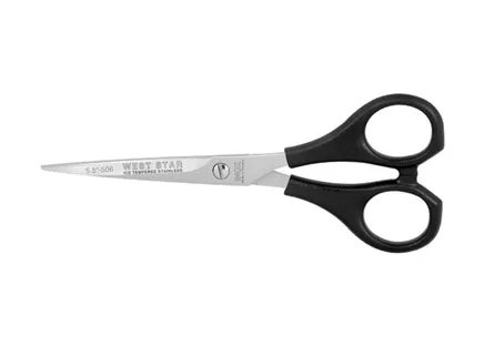 Hair cutting scissor with plastic handle D-316