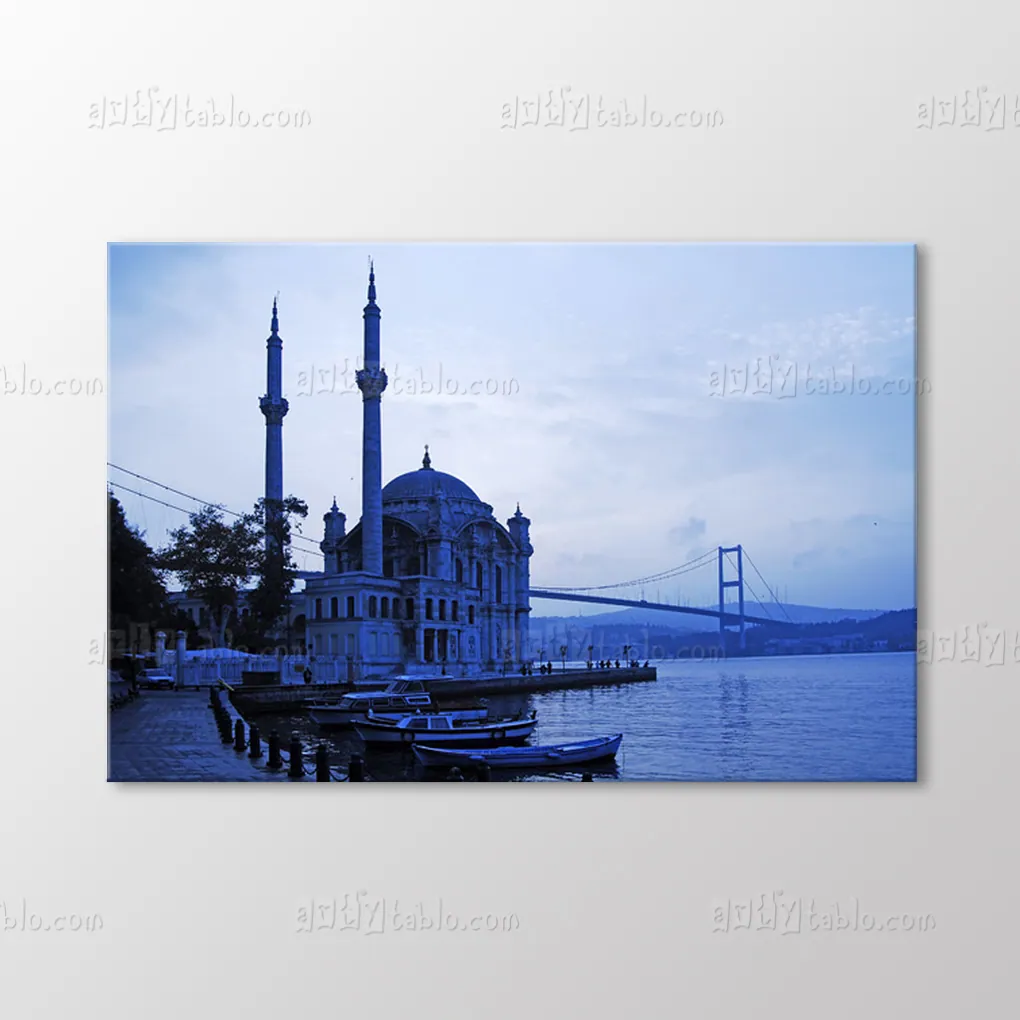 Ortakoy Mosque and Bridge canvas wall art