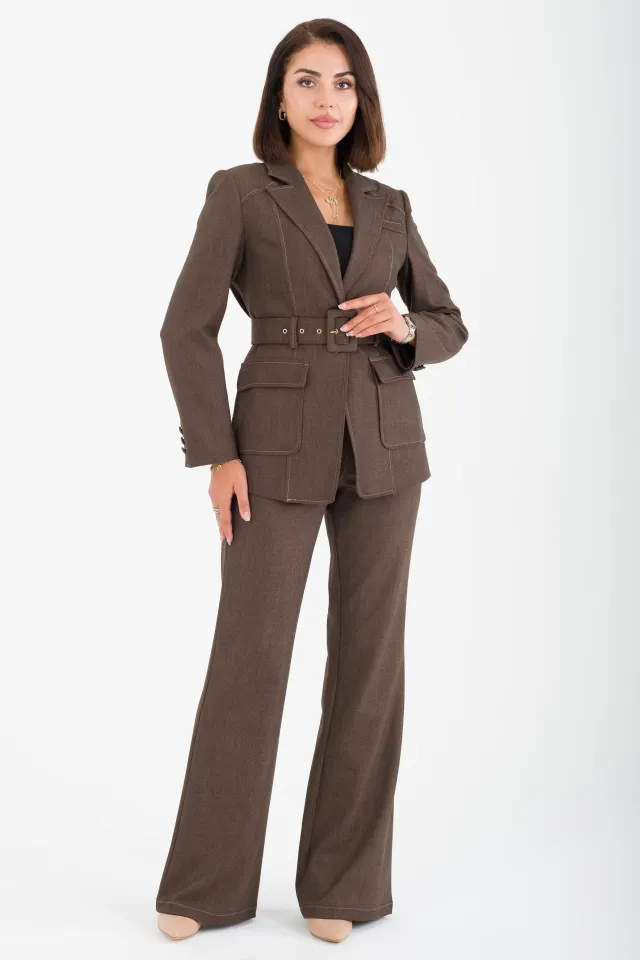 LETHBRIDGE Brown Office Suit