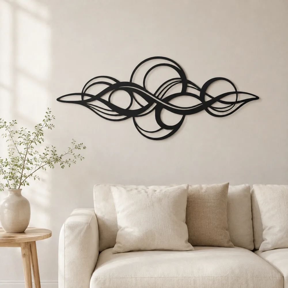 Calm Horizontal Rhythm Metal Wall Art