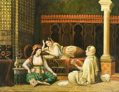 Sarayda Sohbet Eden Kadinlar canvas wall art
