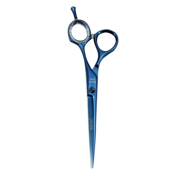 Professional scissors with blue titanium coating model 205-6.0