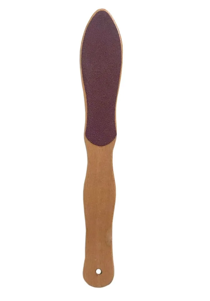 Double-sided wooden heel scraper spatula