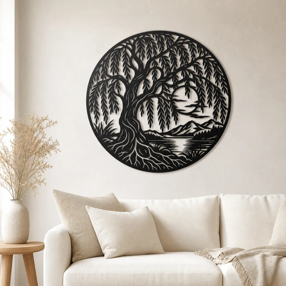 Willow Tree Moon Metal Wall Art