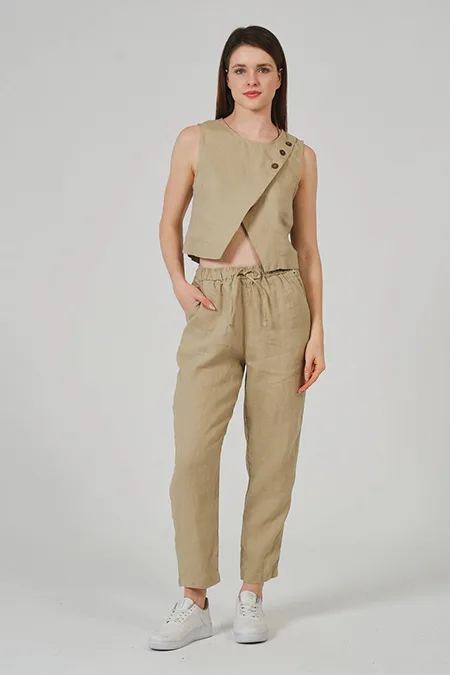 Pinaldi asymmetric top and trousers set (model K13)