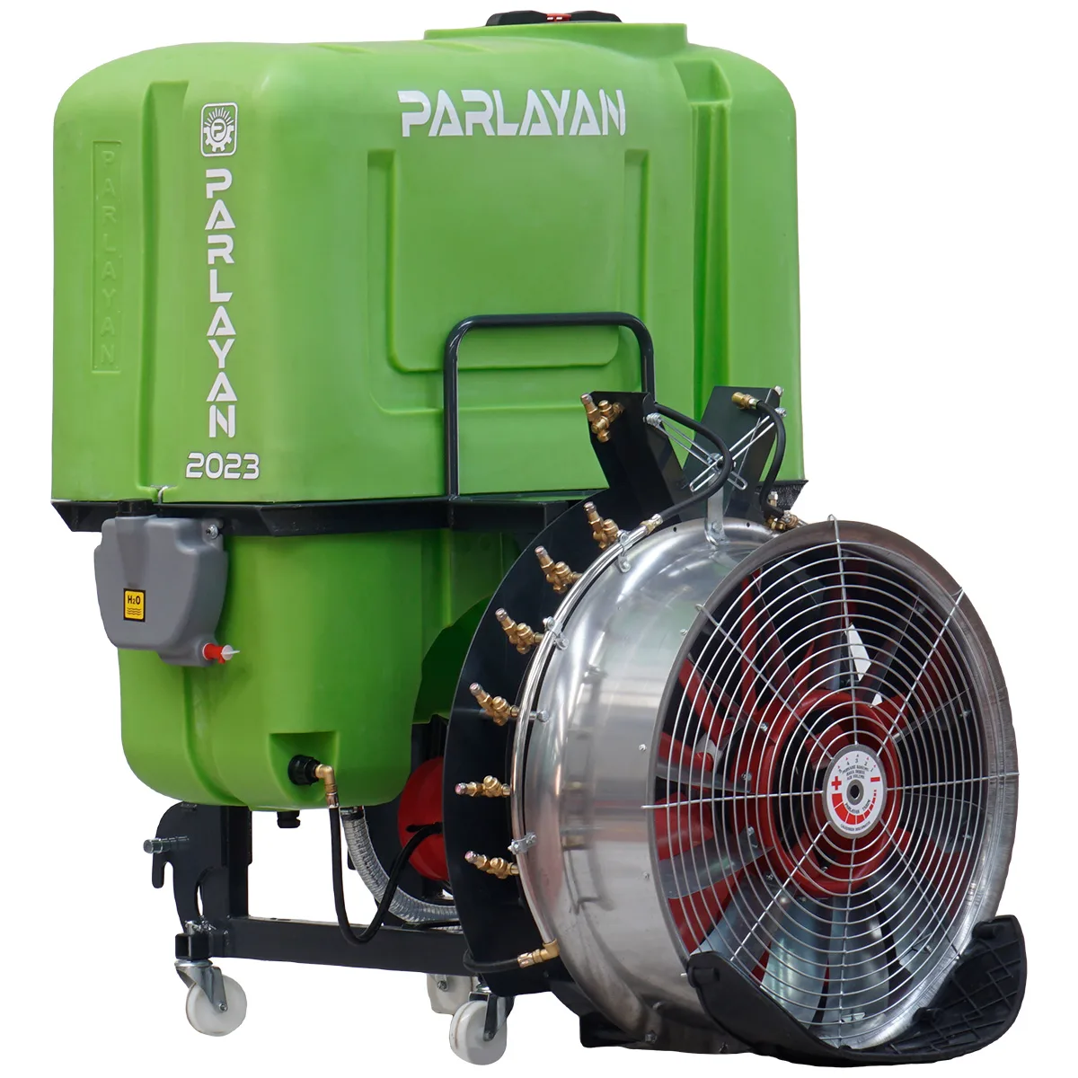 Mounted turbo agricultural sprayer