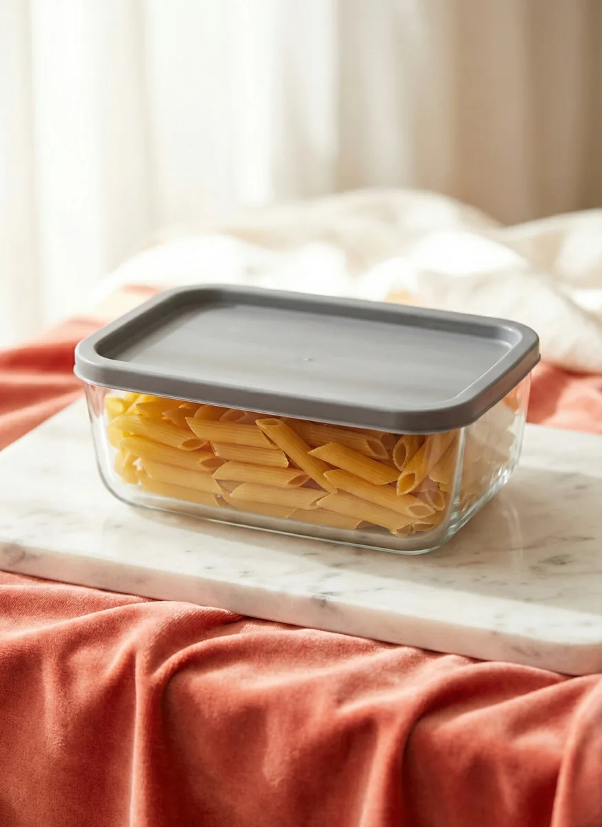 Cube glass food storage container