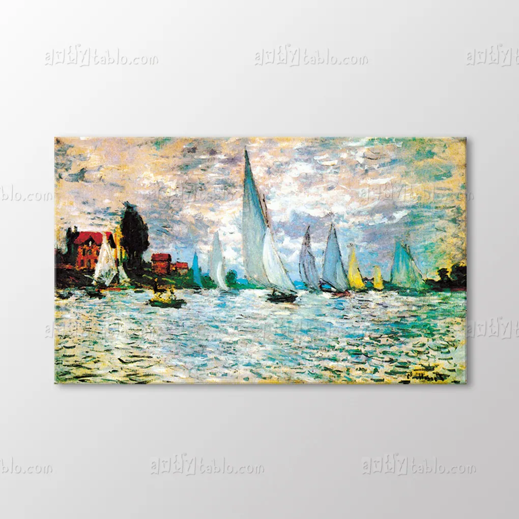 Donen Havada Tekneler Argenteuil Tablo canvas wall art