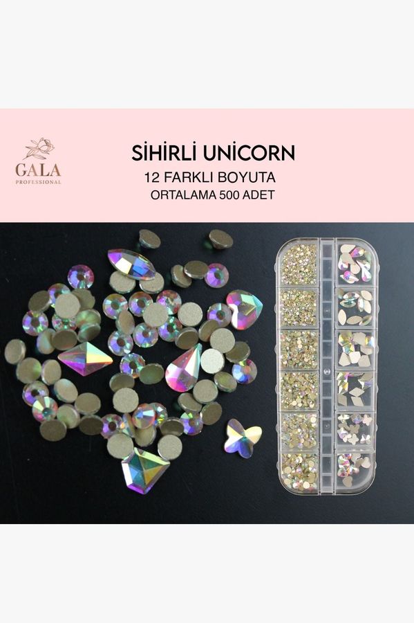 Crystal Stone 12-Piece Magic Unicorn - In 12 Different Sizes