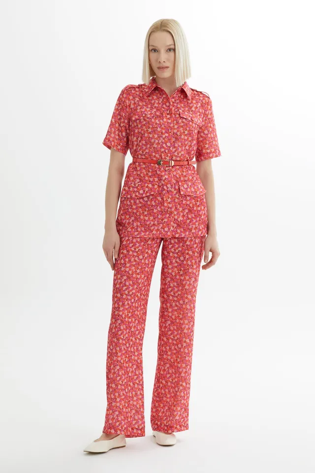 Set with Patterned Shirt and Trousers