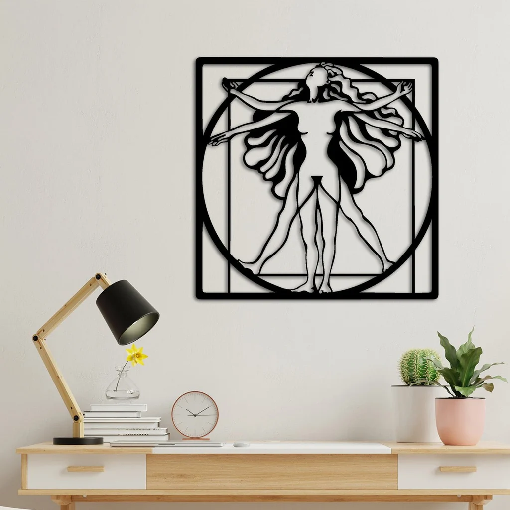 Vitruvius Adami metal wall art
