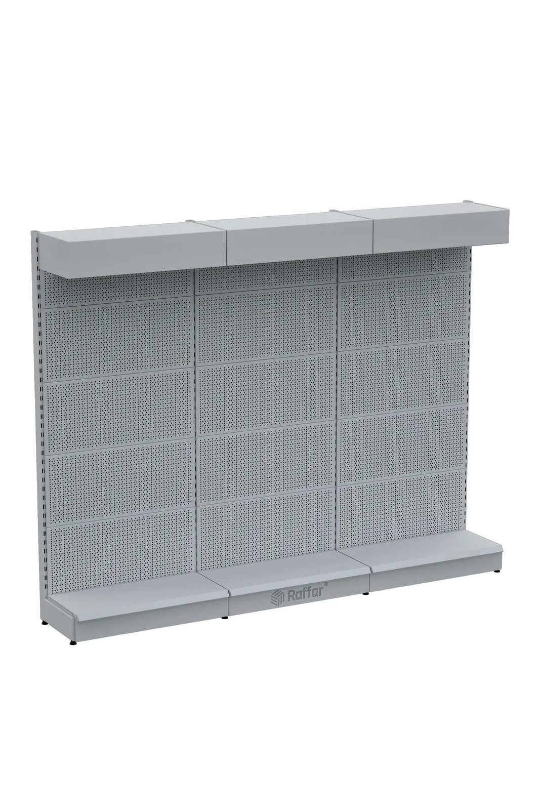 رف عدد وأدوات مثقب مع غطاء علوي وقاعدة – أبيض، 3 وحدات – W270 × H220 × D30/40 cm