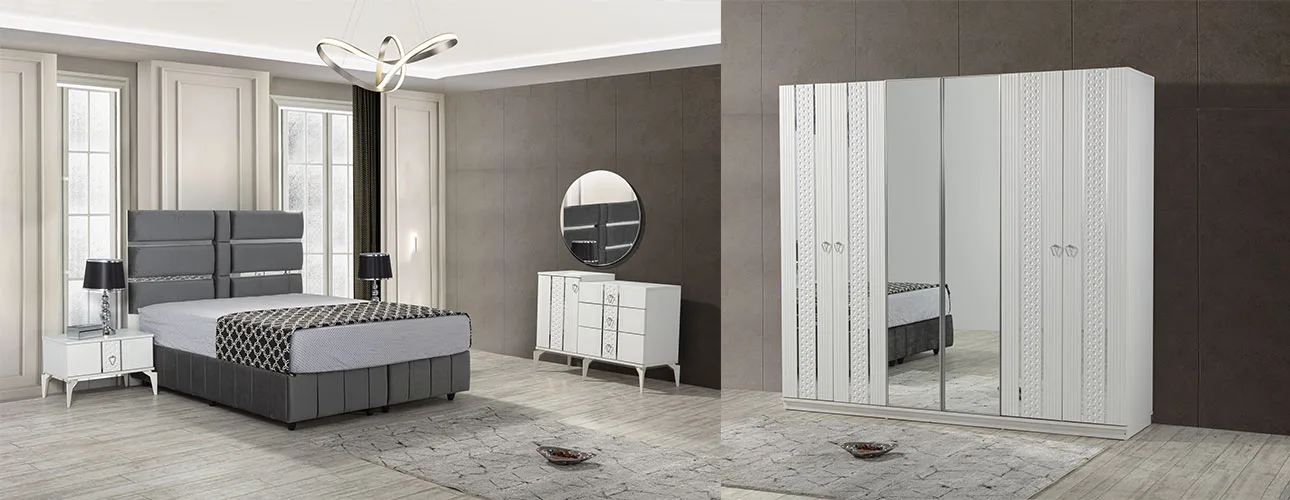 Almina Silver bedroom set