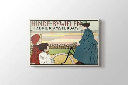 Hinde Rijwielen Fabriek Amsterdam canvas wall art