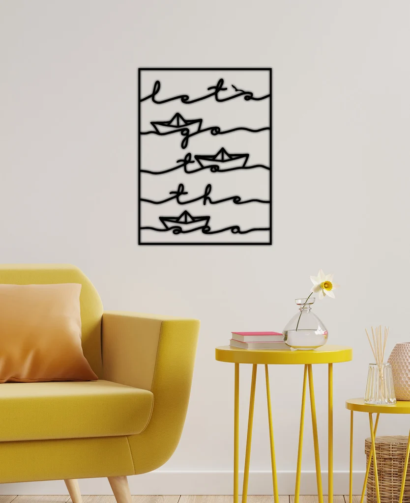 Let's Go To The Sea metal wall art