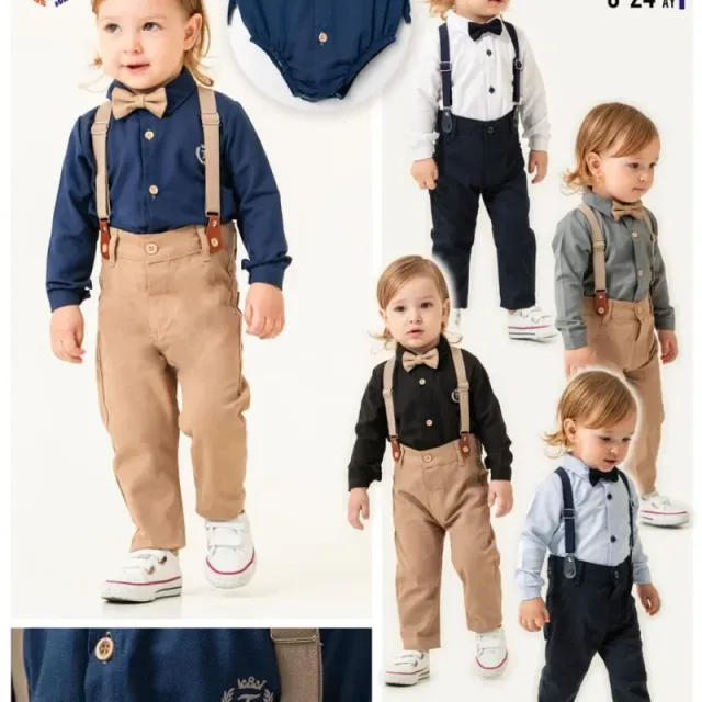Togi Baby Boys’ Shirt-Bodysuit and Suspender Outfit 2700